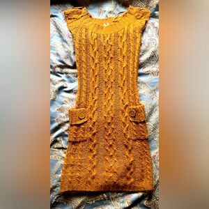 Derek Heart Golden Brown Sweater Mini Dress size SMALL